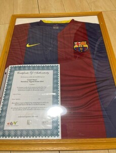  certificate attaching rio flannel * Messhi autograph autograph uniform Barcelona Argentina 