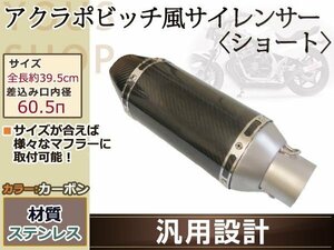 アクラポビッチ 風 カーボン サイレンサー ステンレス Φ60.5