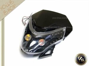 LEDヘッドライト DR-Z TTR セロー CRF250 CRF50 KSR110 KDX250 マスク