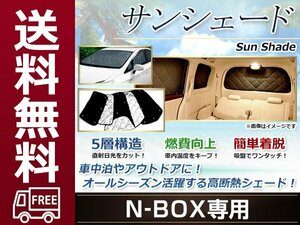 N-BOX サンシェード　シルバー 日よけ 日焼け 紫外線 UVカット車上荒らし 盗難 防犯 目隠し 遮光 断熱 プライバシー 旅 レジャー カスタム