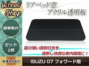 07 フォワード H19.7～ 寝台窓 リアベッド窓 スモーク 透明 アクリル透明板 貼り付けタイプ リアベッド窓のガラスに貼付けるだけ