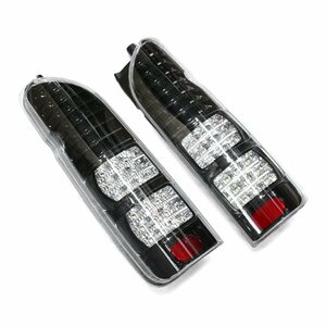 ю 【車種専用】 トヨタ ハイエース/レジアスエース 200系 LED テールランプ 左右 セット クリア×ブラック 片側36発 ハイフラ防止抵抗付