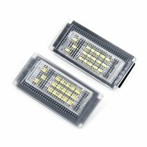 ю 【定形外】 BMW mini R52 高輝度 LED ライセンスランプ 2個セット キャンセラー内蔵 計36SMD 白 ホワイト ナンバー灯