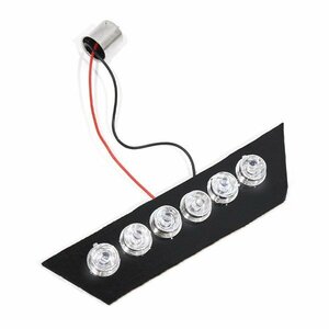 ю 【メール便送無】 日産 ルークス ML21S LED 6発 ハイマウント ストップランプ 5mm砲弾 ユニットのみ 赤 丸型リフレクター S25仕様