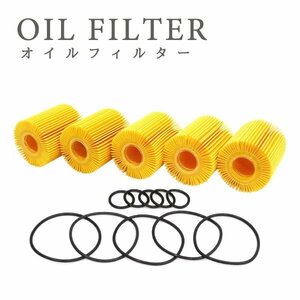 Б 日野 オイルフィルター オイルエレメント 交換 デュトロ TRU300M ～11.7 2TR-FE(2700cc) 04152-31080　04152-38010-79 04152-38010 5個