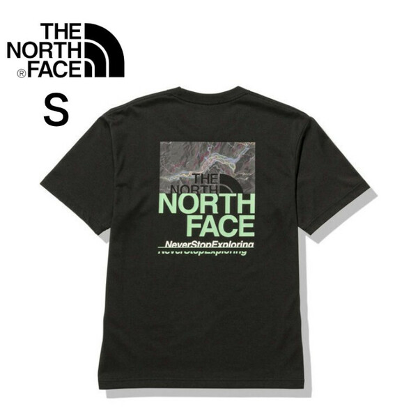 【J-53】 THE NORTH FACE　ノースフェイス　ショートスリーブハーフスウィッチングロゴティー NT32338 サイズ：S カラー：K