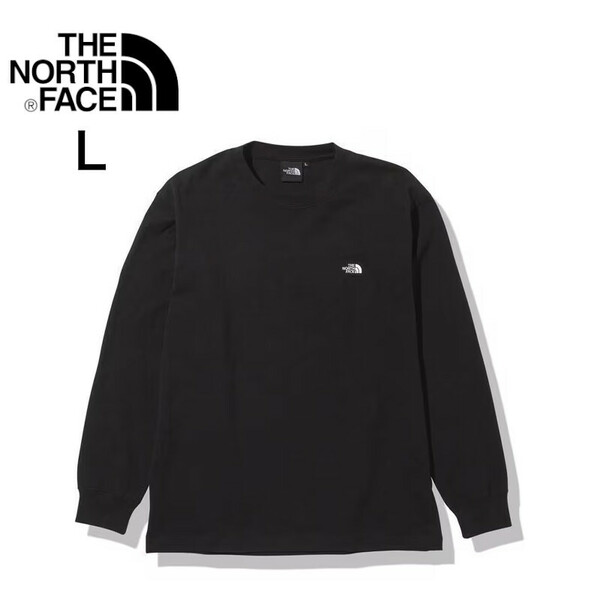 【J-76】 THE NORTH FACE　ノースフェイス　ロングスリーブヌプシコットンティー NT32338 サイズ：L カラー：ブラック