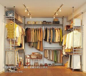 * new goods unused *tsu Paris closet hanger rack [ high type ] width 111~200cm[ depth 45cm]* easily walk‐in closet . work ..*