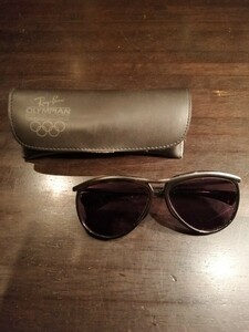 #278 サングラス レイバン Ray-Ban オリンピアン OLYMPIAN 度入り ティアドロップ ブラックフレーム 五輪ロゴ ケース付 メガネ アイウェア