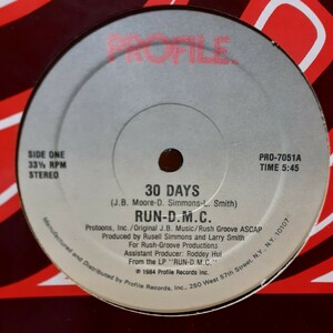 RUN-D.M.C. / 30 DAYS /ELECTRO,エレクトロ,OLD SCHOOL,80'S HIP HOP