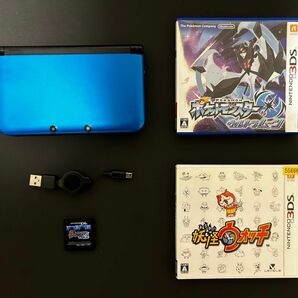 【中古】ニンテンドー3DSLL、ポケットモンスターウルトラムーン、ポケットモンスターブラック2ソフト、SDカード付