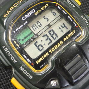 レトロ CASIO カシオ BAROMETER バロメーター【BM-200W】メンズ デジタル腕時計 動作品 の画像6