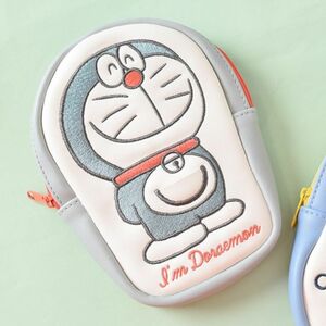 新品　フラワーリング　I'M DORAEMON アイムドラえもん　ダイカット型ポーチ