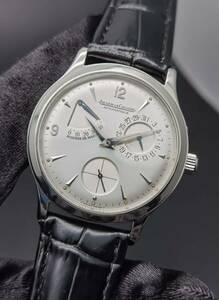 中古 ジャガールクルト JAEGER LECOULTRE マスター リザーブ ド マルシェ 140.8.93 パワーリザーブ シルバー SS 自動巻き メンズ 腕時計