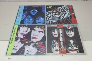 KISS キッス 帯付き LPレコード 4枚まとめて セット 暗黒の神話/地獄からの脱出/アニマライズ/アサイラム 洋楽 ロック（A3327）