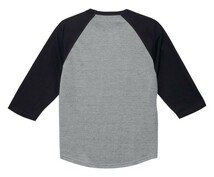 Tシャツ 七分袖 L グレー ブラック ラグラン 厚手 5.6オンス 綿 無地T 七分 7分 7分袖 無地 綿100％ コットン A662 灰 黒 灰色 黒色_画像2