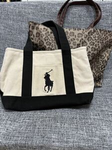 ラルフローレン（POLO RALPH LAUREN） ハンドバッグ ミニトートバッグ +ヒョウ柄トートバッグ2点セット！