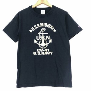 4T6731# click post correspondence # Champion T1011 USN short sleeves T-shirt USA made Champion