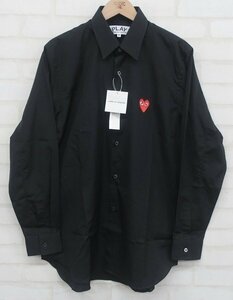 7T3743■PLAY COMME des GARCONS WOVEN RED HEART SHIRT プレイコムデギャルソン