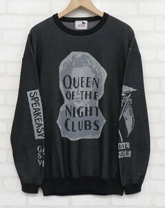 6T4341■ギャングスタービル Queen of The Night Clubs L■S Knit Sweater GANGSTERVILLE セーター ニット