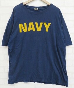 7T4760【クリックポスト対応】M.J.SOFFE NAVY 半袖Tシャツ USA製