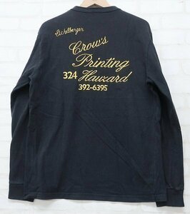 4T9783■BARNS 長袖ヘンリーネックTシャツ バーンズ