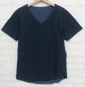 6T8052■nonnative NN-C1911 STUDENT W FACE TEE S■S V C■E MARBLE JERSEY 2way ノンネイティブ ダブルフェイスVネックTシャツ