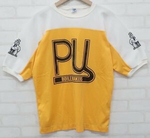 6T7187【クリックポスト対応】 ARTEX PU BOILERMAKERS フットボールTシャツ USA製 アルテックス ビンテージ