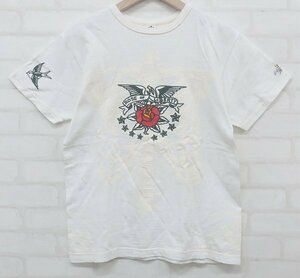 6T7444【クリックポスト対応】 スカルジーンズ ROSE OF LIBERTY 半袖Tシャツ SKULL JEANS