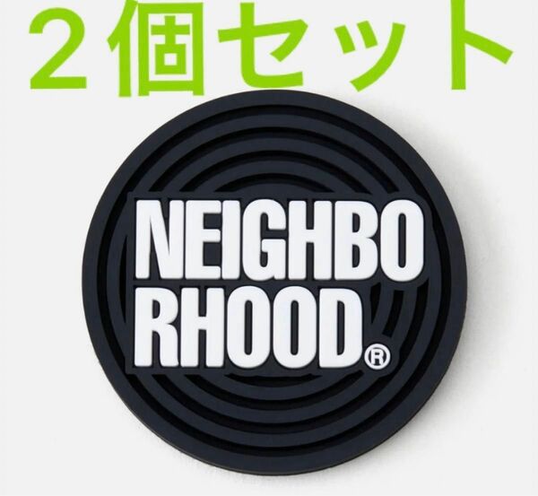 2個セット Neighborhood LOGO COASTER コースター ブラック ロゴ COASTER