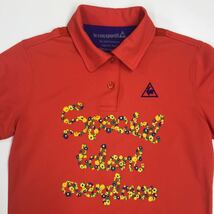 le coq sportif ルコックスポルティフ　半袖ポロシャツ　オレンジ　ゴルフウェア　GOLF レディース　Mサイズ　35-57a_画像2