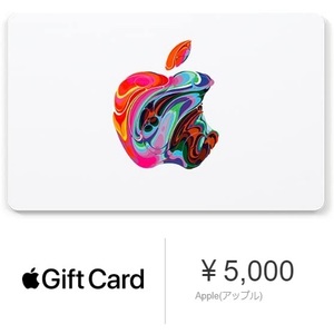 Apple Gift Card 5000円 iTunes ギフトカード 5,000円分 コードの送信