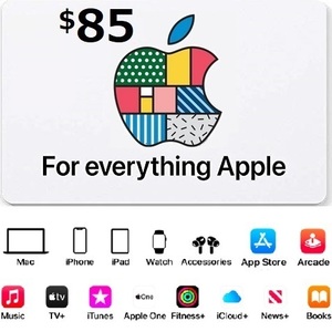 USA版 iTunes $85 card ギフトカード コード 85ドル分 の 北米 コード渡し