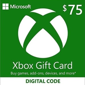 USA 北米版 Xbox Microsoft ギフトカード $75 ドル分 コード配信