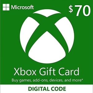 USA 北米版 Xbox Microsoft ギフトカード $70 ドル分 コード配信