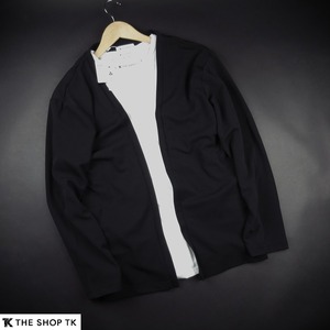  новый товар * Takeo Kikuchi / кардиган футболка Layered комплект 250/019 чёрный /[XL]