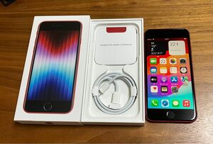 極美品 iPhone SE 第3世代 レッド 128GB SE3