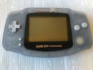 動作確認済み　任天堂 GBA ゲームボーイアドバンス 本体のみ AGB-001 クリア　少し電源の接触悪い