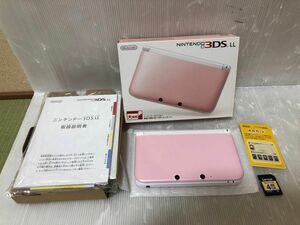 動作確認のみ　ほぼ未使用　極上美品　ニンテンドー　3DS LL　ピンク×ホワイト　SPR-001　　任天堂　無傷　経年劣化なし