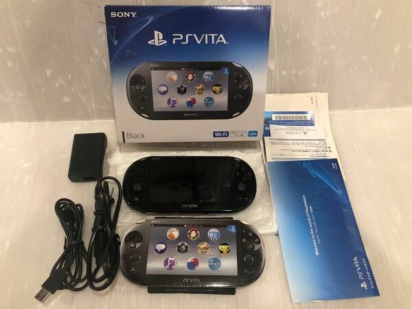 超美品 動作品 PSVITA PCH-2000 本体 ブラック 黒 プレイステーション ヴィータ VITA SONY ソニー 完品