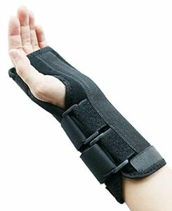 Monomyth wrist fixation supporter for wrist protection . light weight metal plate 2 sheets ..... fixation man and woman use ( right hand for L size )