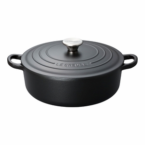 ル・クルーゼ(Le Creuset) ココット・ジャポネーズ マットブラック 24cm 21052-24(AKKB402)