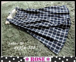 *Rose*2~3L adult natural * spread A line!ko-te various * no sleeve tunic / navy blue × white 