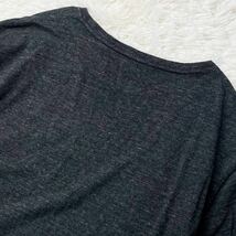 XLサイズ POLO RALPH LAUREN 半袖Tシャツ 霜降り ダークグレー ワンポイントロゴ 刺繍 白 メンズ ポロラルフローレン カットソー ブラック_画像6