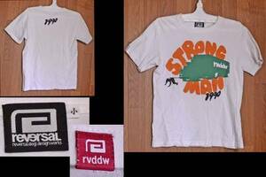 リバーサル reversal Tシャツ STRONG MAN 白 Sサイズ 中古