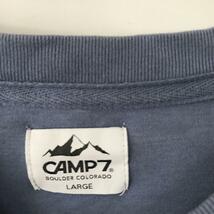CAMP7 ロゴ半袖Tシャツ　ブルー　メンズL c6_画像5