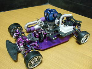 !HPI Nitro RS4 drift chassis modified Savage for OS30VG installing aluminium parts great number! custom & Monstar machine. (^^! 1/10 size 