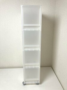  postage included # Muji Ryohin PP stocker 4 step with casters 18×40×83.4 step storage crevice storage 