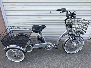 Sapporo ограничение #eisanbikeei samba ikCES-DEF 8.4Ah [ электрический assist взрослый три колесо велосипед серебряный ]