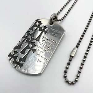 CHROME HEARTS【希少 美品】青山20周年記念 ラージ ドッグタグ ペンダント シルバー 925 クロムハーツ DOG TAG